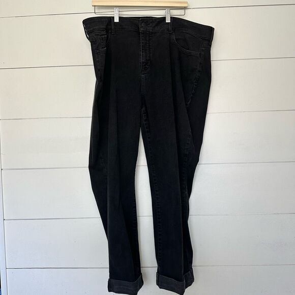 NYDJ Women’s 22W Black Marilyn Straight Jeans Stretchy Plus Size - Picture 1 of 6